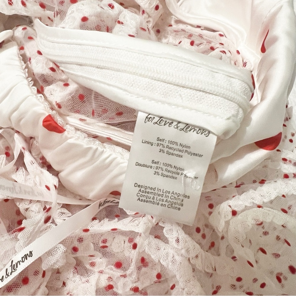 For Love & Lemons White and Red Polka Dot Maxi Dress - Picture 11 of 13